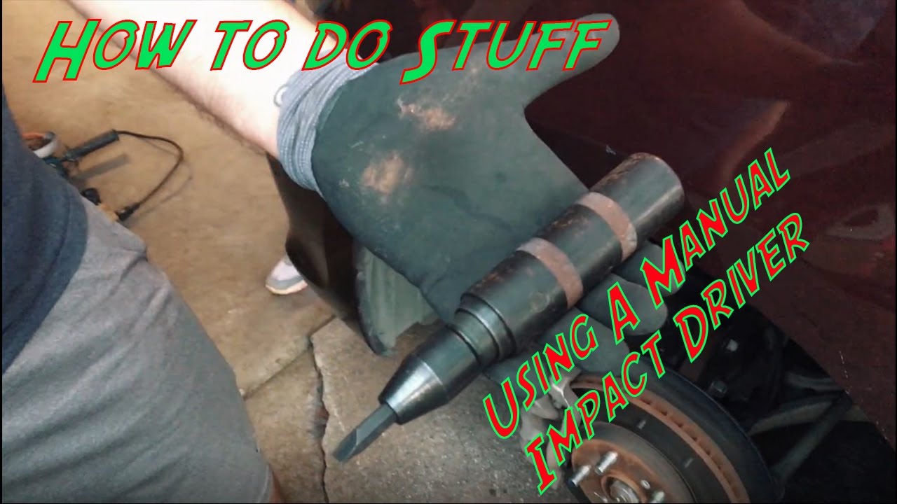 How to Loosen Seized Rotor Screw with a Manual Impact Driver - YouTube