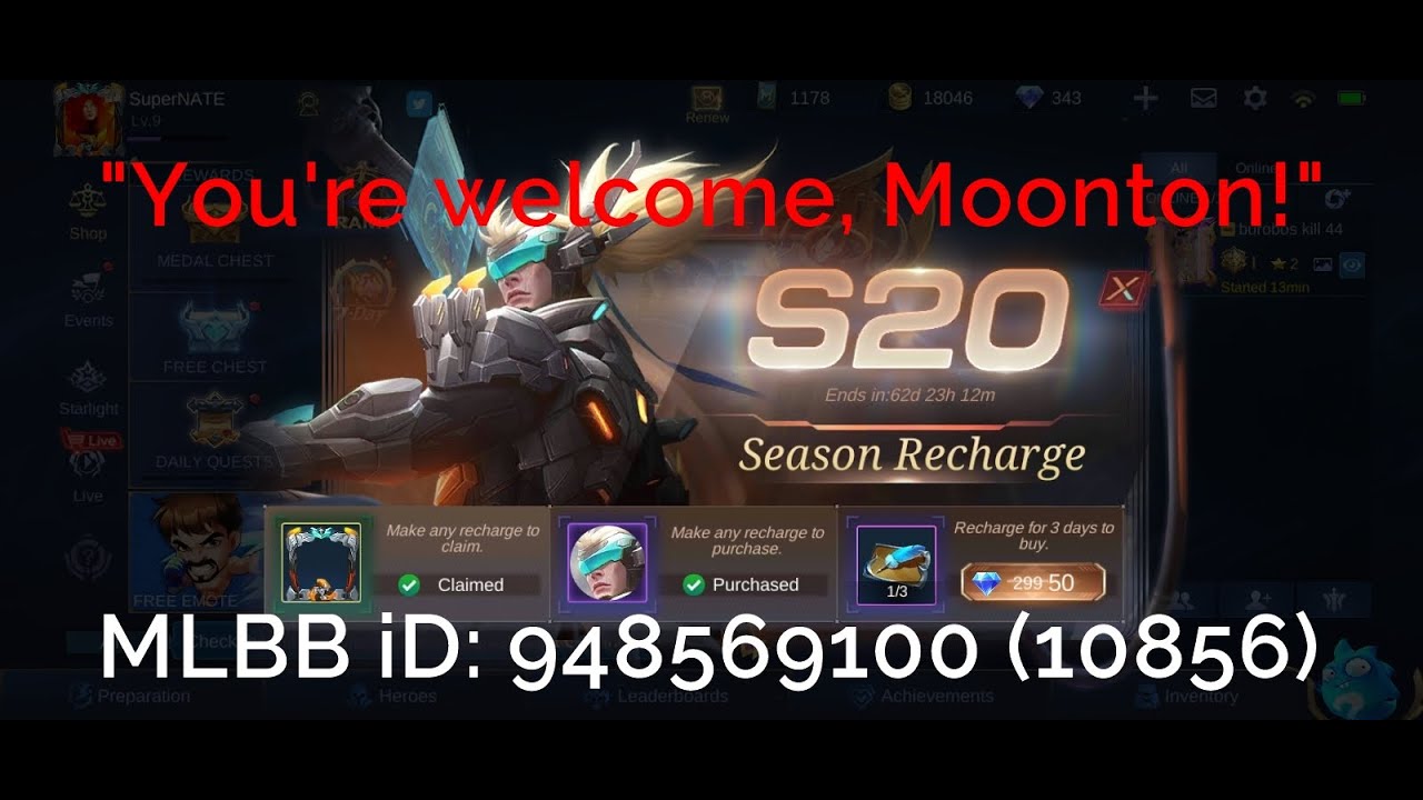 GRATiTUDE GiFTS + S20 SEASON RECHARGE | APRiL 2021 | SABER Skin | MOBiLE LEGENDS: Bang Bang