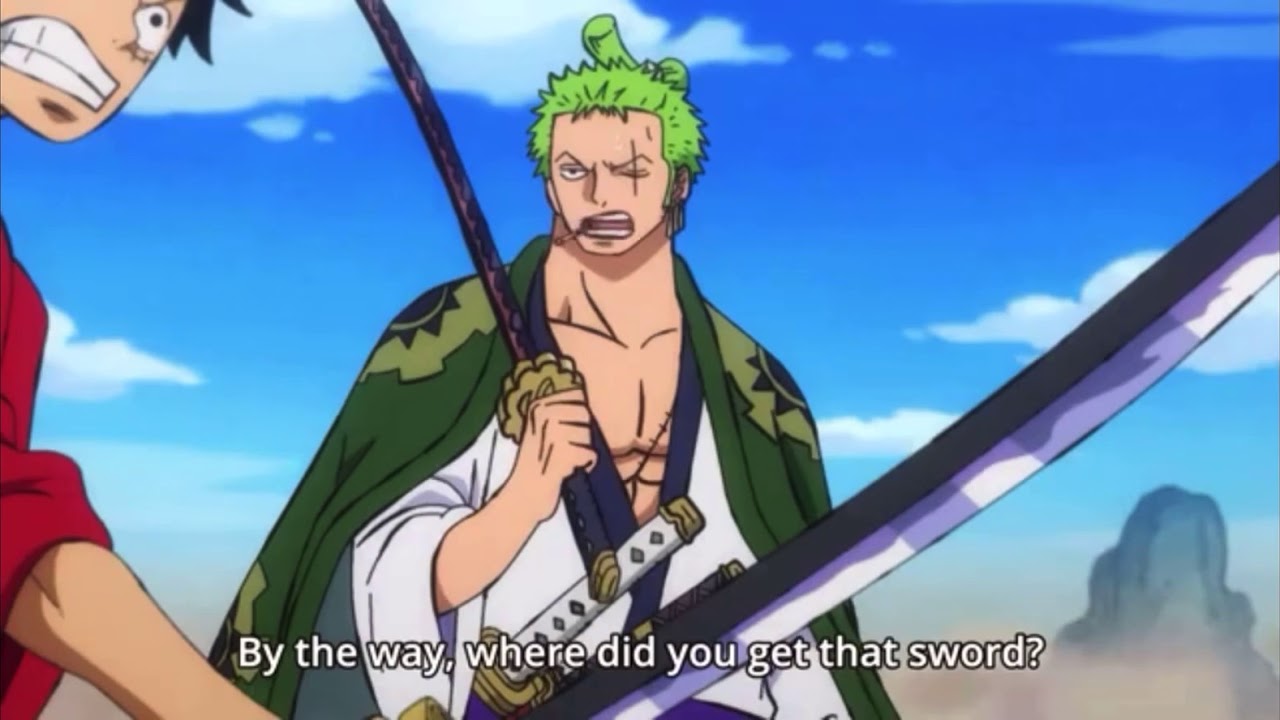 Straw Hat Luffy Showing Roronoa Zoro His Sword Style Youtube