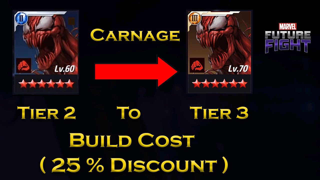 Carnage Tier 2 To Tier 3 Build Cost Information For Beginners - F 2 P ...