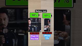 Google Pixel 10 Pro Fold vs iPhone 17e battery test!