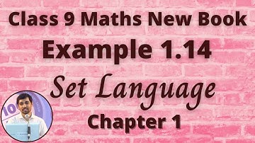 TN Class 9 Maths Set language  Example 1.14 Alexmaths