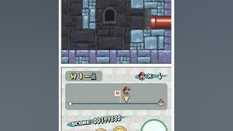 New Super Mario Bros. DS - World 1-Tower Secret Exit Cannon