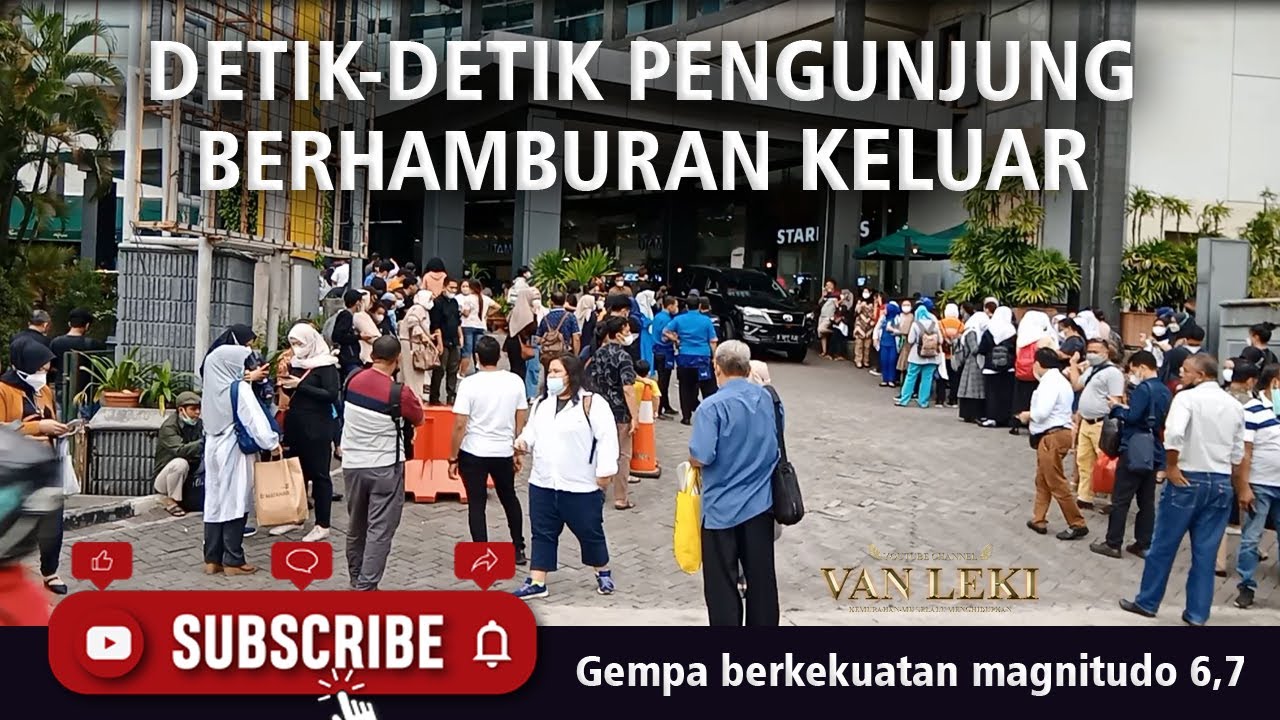 Detik-detik Pengunjung dan Karyawan Plaza Atrium Berhamburan Keluar Akibat Gempa