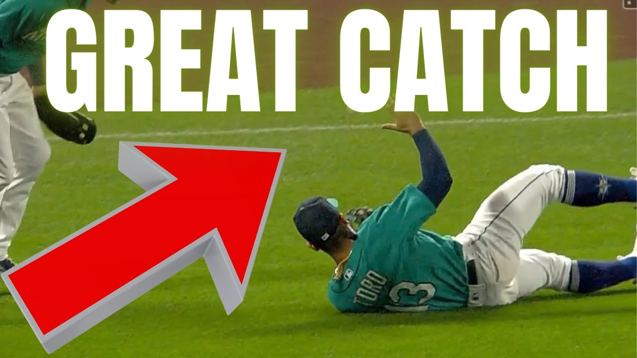 Abraham Toro makes a crazy catch after the ball popped out of his glove