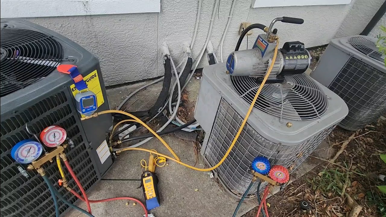 Una idea y consejos de conexiones de mangueras para hacer un vacio en aire acondicionado