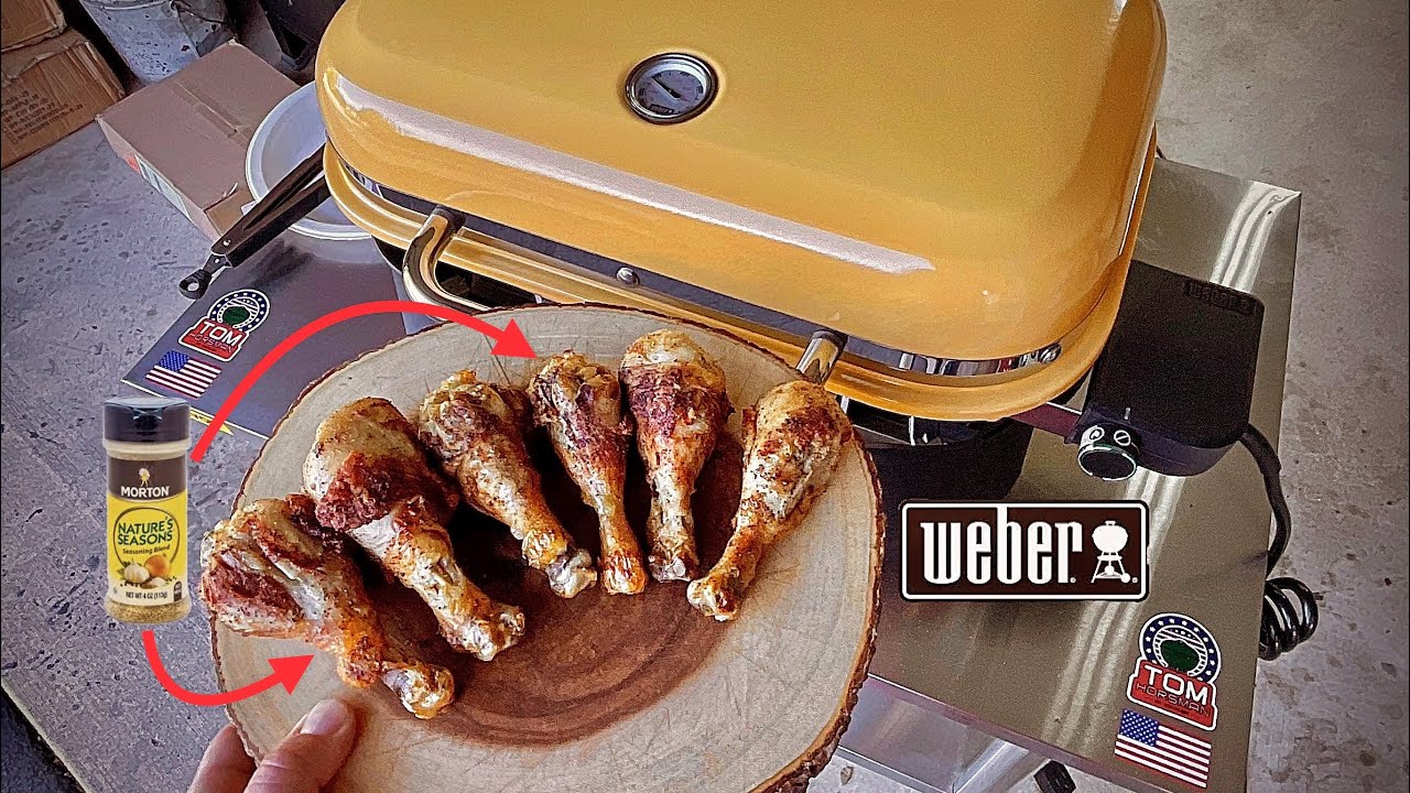 Weber Lumin Electric Grill! / Roasted Chicken Legs to Perfection!