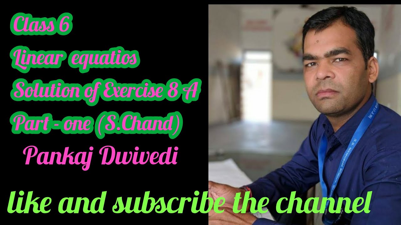 Solution of Exercise 8A Part One - YouTube