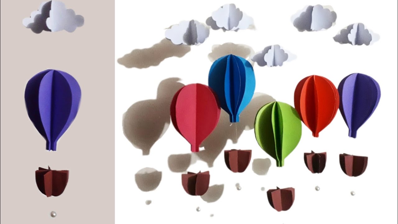 Hot air balloon 3d model Paper hot air balloon diy hot air balloon