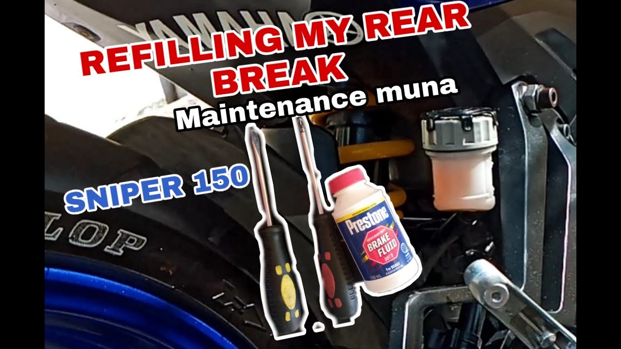 Refilling my sniper 150 REAR BRAKE / BRAKE FLUID / Maintenance YouTube