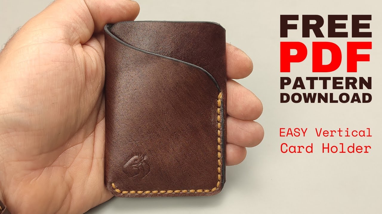 как сделать простую вертикальную кожаную визитницу своими руками PDF выкройка