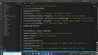 Technical writing using LATEX (BCSL456D) - 1st program