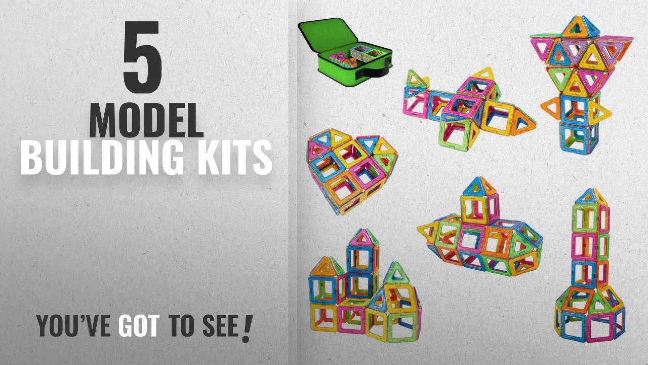 Top 10 Model Building Kits [2018]: Magnetic Building Blocks, Newisland 40 Pcs Magnet Blocks Set,