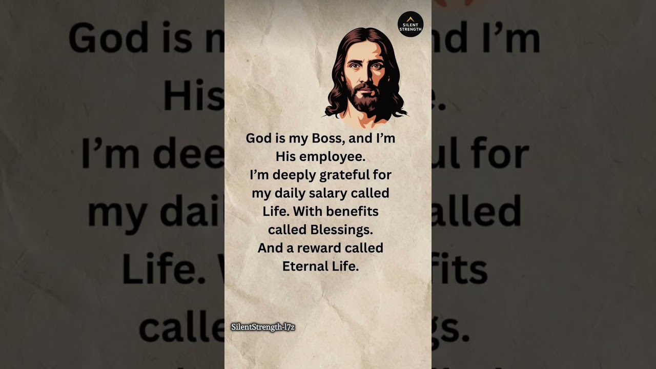 God Is My Boss 🙏 Life Is My Salary, Blessings Are the Benefits ✨ 