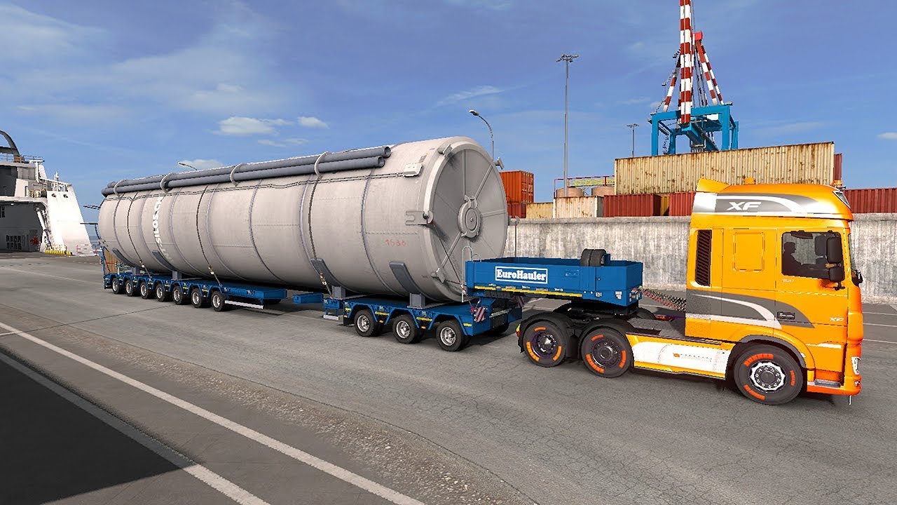 Giant Silo Transported with Escort Vehicle | Special Transport | Euro Truck Simulator 2
