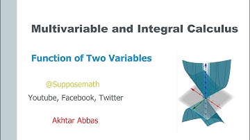 Multivariable and Integral Calculus, Function of Two Variables | Suppose Math with Akhtar Abbas