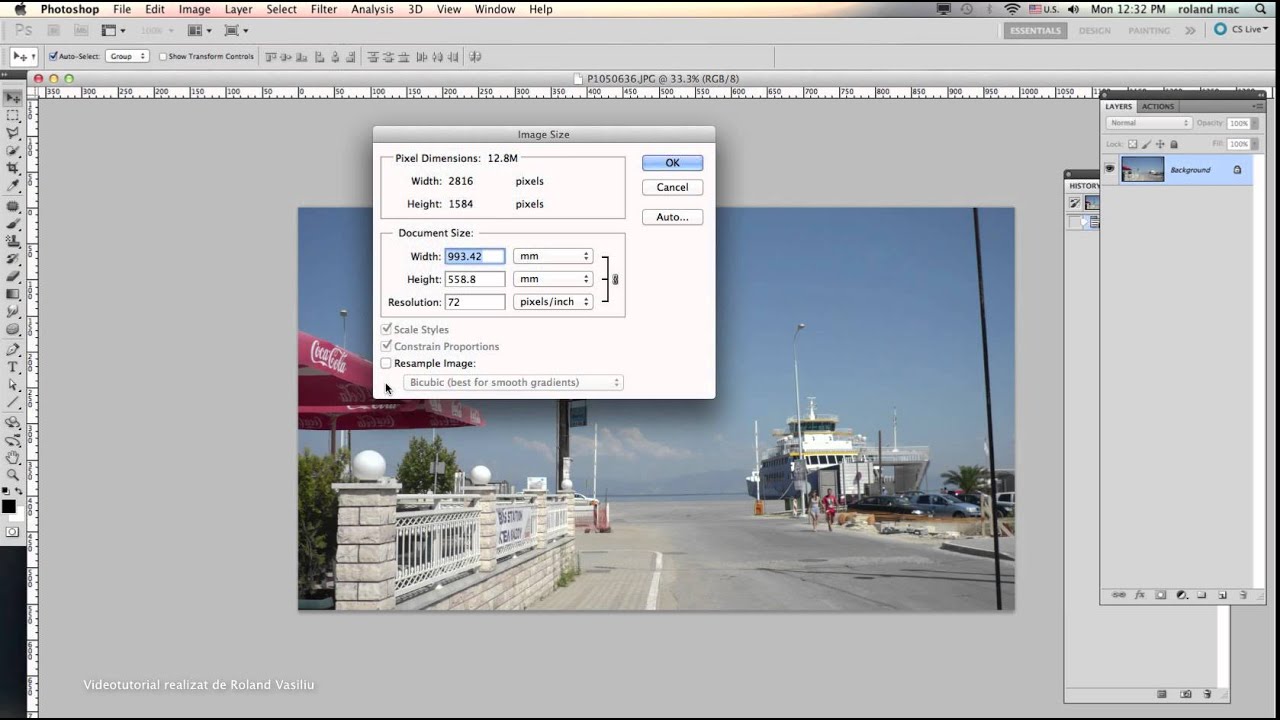 Redimensionarea Unei Poze In Photoshop Youtube