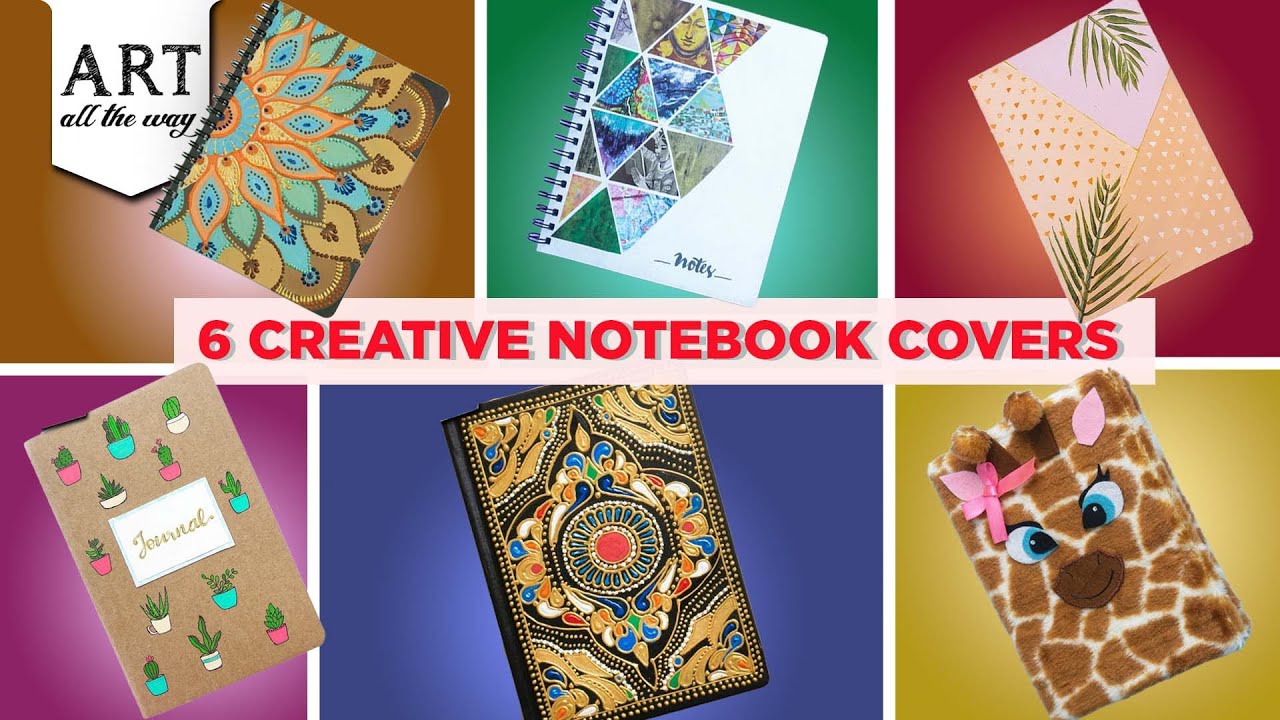 6 Creative Notebook Covers, DIY Notebook cover ideas, Easy To Do, Notebook  covers