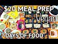 VEGAN MEAL PREP FOR $20 (FULL WEEK OF FOOD!)
