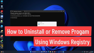 How to Uninstall or Remove Program Using Window Registry