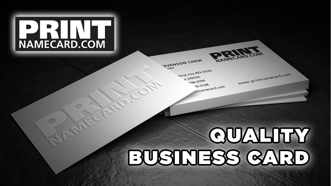 How to Select Paper for Quality Business Card Printing YouTube