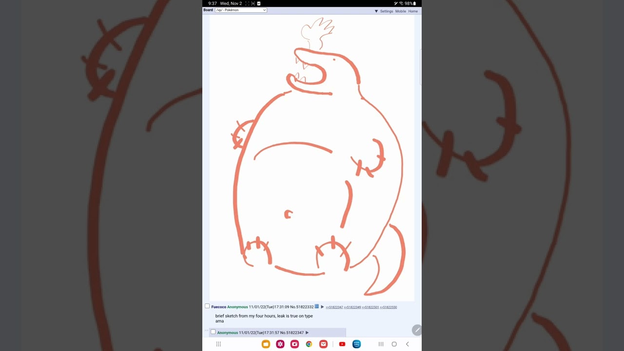 Pokémon scarlet and violet fuecoco evolution leak
