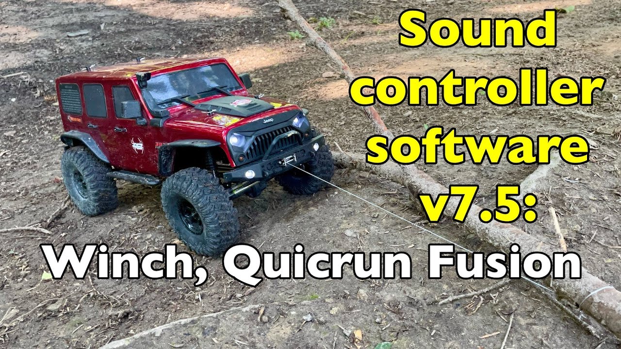 RGT EX86100 HEMI Jeep: Sound and Light Controller v7.5 with Quicrun Fusion Support, Winch and More!