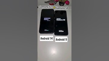 Samsung Galaxy S22 vs. Samsung Galaxy S8 boot up! Android 14 vs. Android 9 #s22 #s8 #android14 #boot