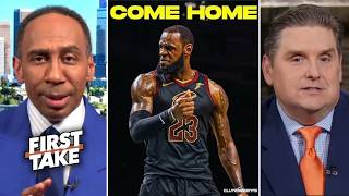 FIRST TAKE | Cavs should "beg & grovel" to LeBron back Cleveland - Stephen A. on if Knicks sweep