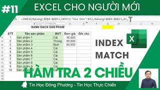 EXCEL FOR BEGINNERS - Lesson 11: Index   Match functions for two-way lookup and how to replace th...