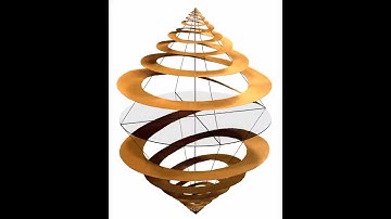 3D rotating image of cross section of The Circle of Immortality with its actual and mirrored image