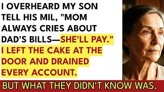 I Overheard My Son Tell His MIL, "Mom Always Cries About Dad's Bills—She'll Pay" So I Cut Every Cent