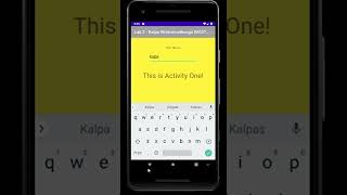 Lab 2 App Running On Emulator