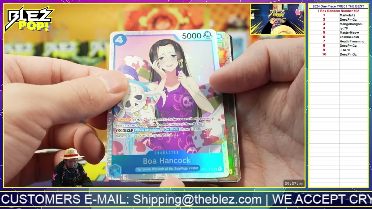 2024 One Piece PRB 01 THE BEST 1 Box Break Random Number #02