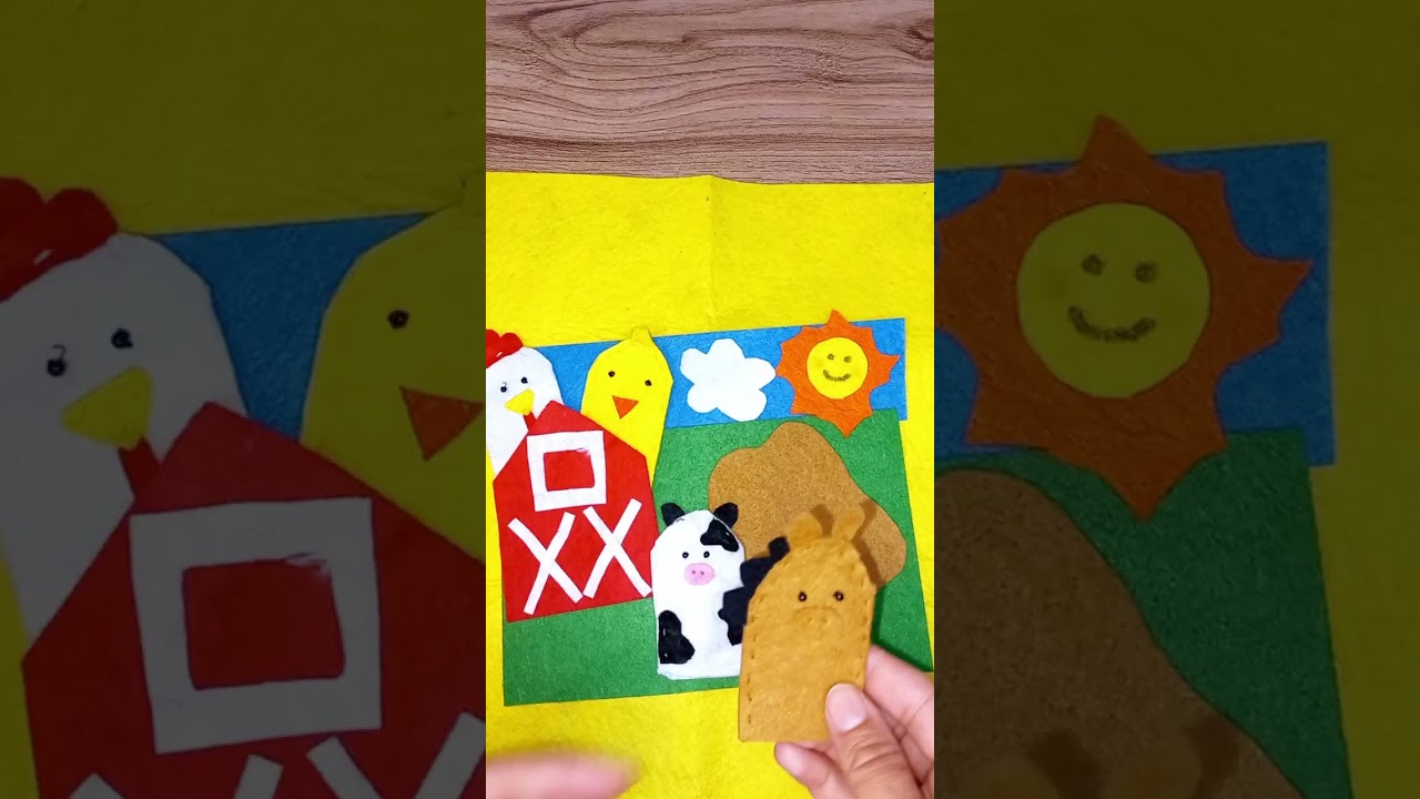 Finger Puppets Farm Animals | DIY Busy Bag Ideas With Felt