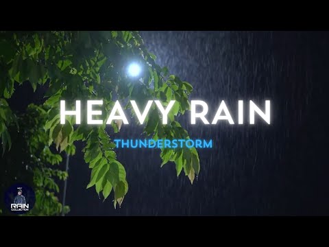 Heavy Rain & Thunderstorm Sounds for Enhanced Focus - Black Screen for a Peaceful Workspace
