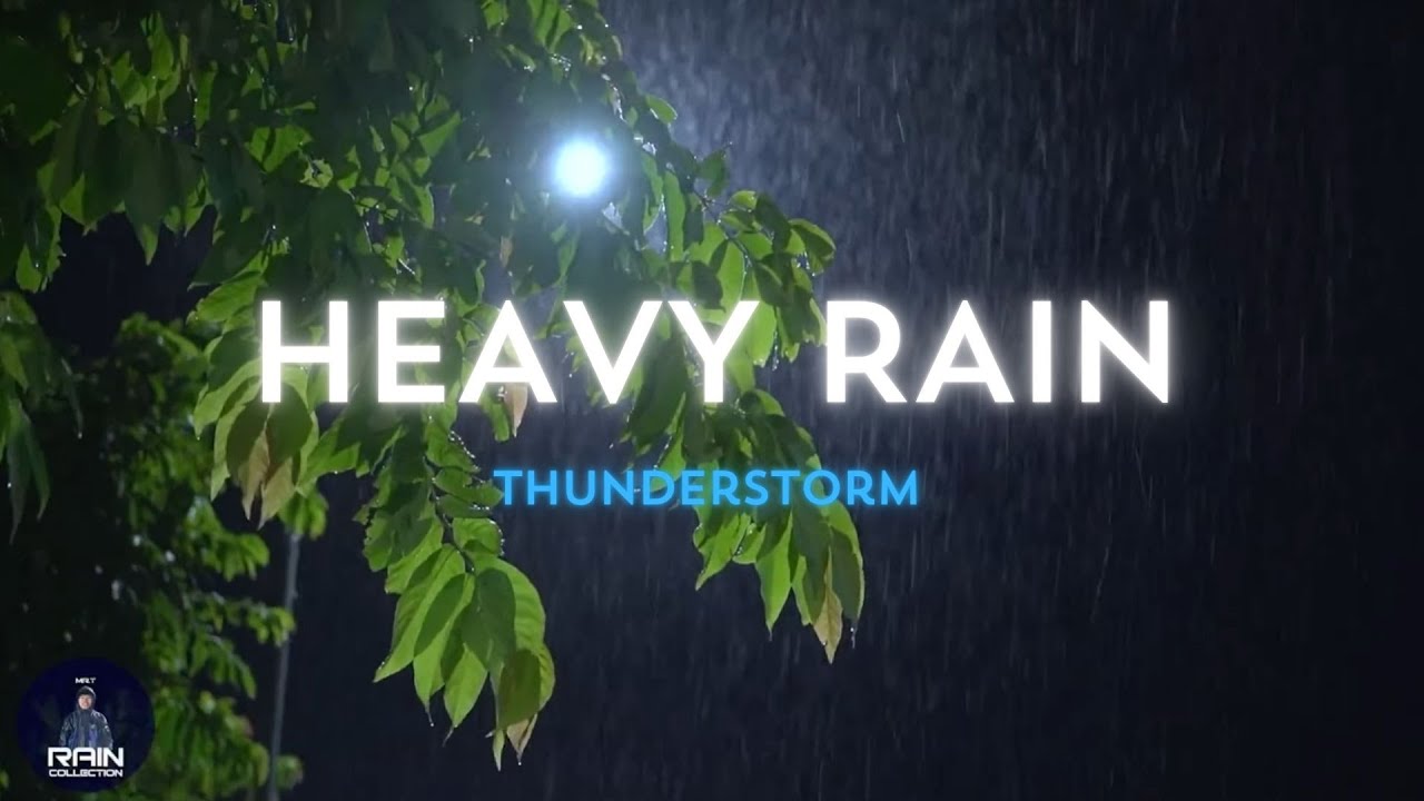 Heavy Rain & Thunderstorm Sounds for Enhanced Focus - Black Screen for a Peaceful Workspace