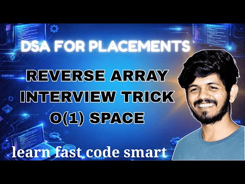 Reverse Array in Python | O(1) Space Interview Trick | DSA Coding