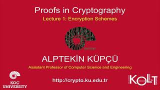 Lecture 1: Encryption Schemes