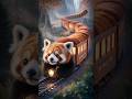 The Most Cozy Red Panda Journey You’ll See Today #shorts #redpanda  #magicaltrain