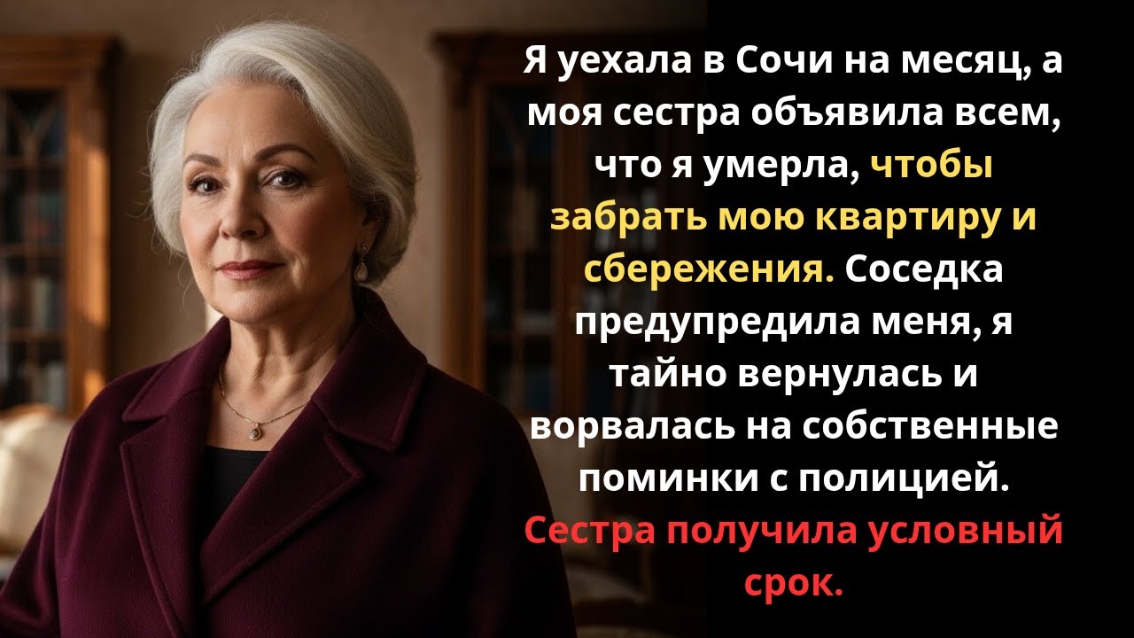 Сестра объявила, что я умерла, чтобы украсть мою жизнь… пока я не вернулась на «похороны»!