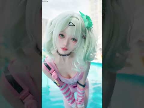 Chinatsu bánh xếp chiên đáng yêu quá! Xuất hiện cùng @绝望煎饺 #cosplay #chinatsu #swimsuit #sweetgirl