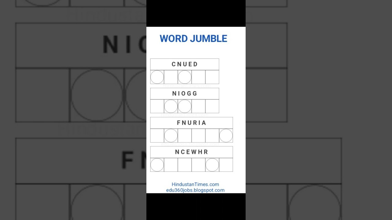 07Jun Word Jumble Puzzle