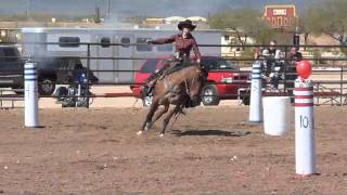 Kenda and Howie - Mounted Shooting Horse in training