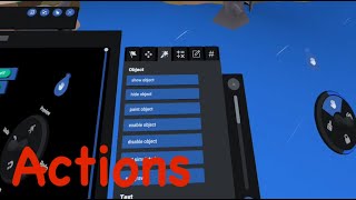 Facebook Horizon: Actions Tab