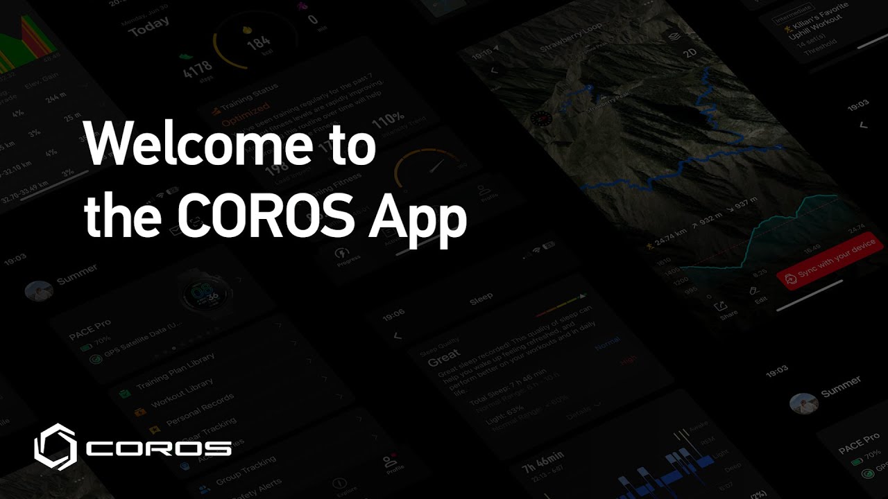 Добро пожаловать в приложение COROS