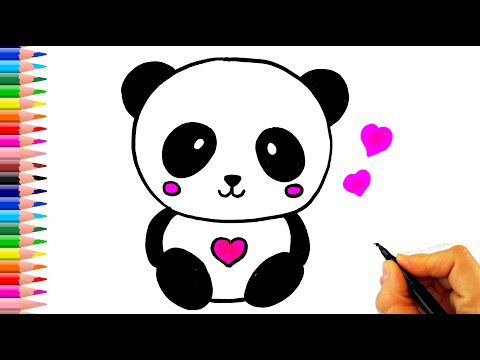 ÇOK KOLAY!! PANDA Nasıl Çizilir? - How To Draw a Panda Easy