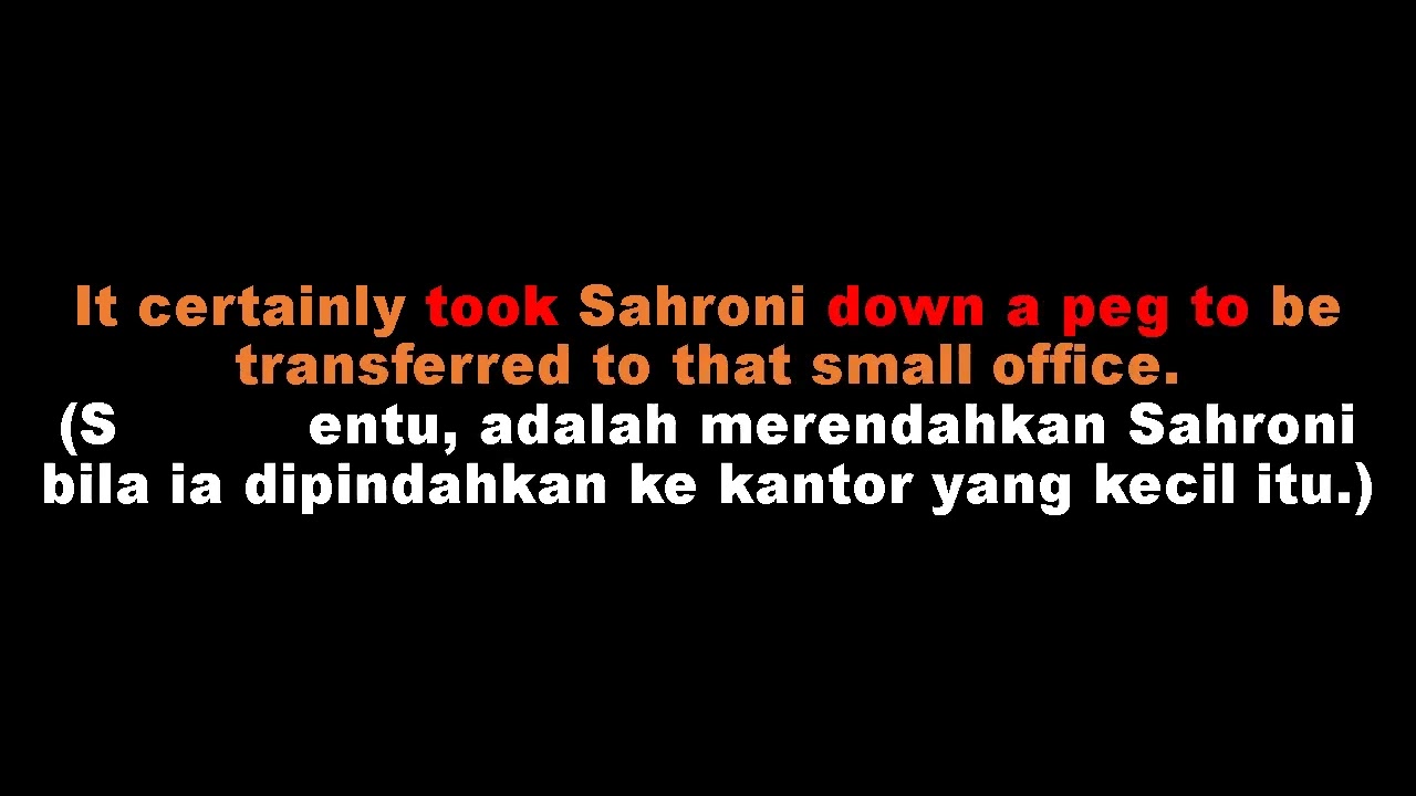 Idiom ; peg, take down a peg to