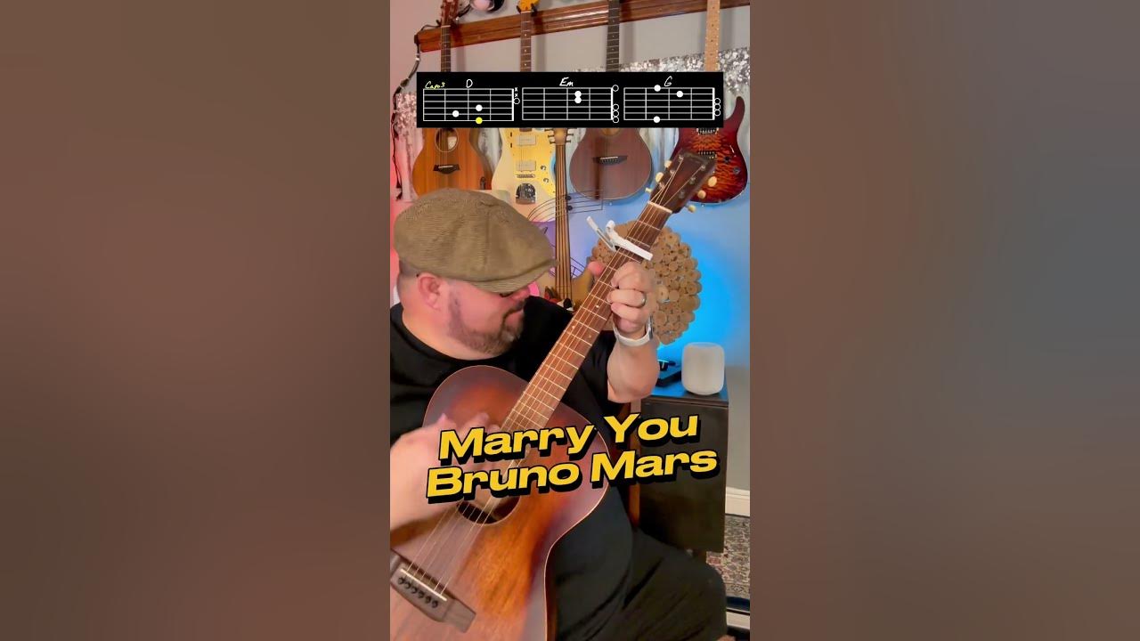Marry You by Bruno Mars Guitar Tutorial! #shorts #guitar #guitarra #music #musica #youtubeshorts