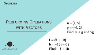 How to perform operations with vectors quickly and simply! | ACT Prep | Geometry